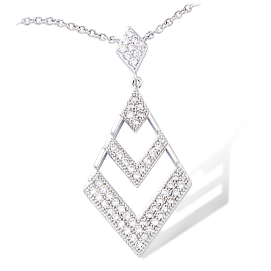 Les Trésors De Lily [N1552] - Silver Pendant 'Sissi' Silver-white (rhodium-plated) - 36x17 Mm