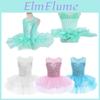 Sequin Girls Ballet Dress Kids Dancewear Costume With Chiffon Leotard Gymnastics Dance Dress