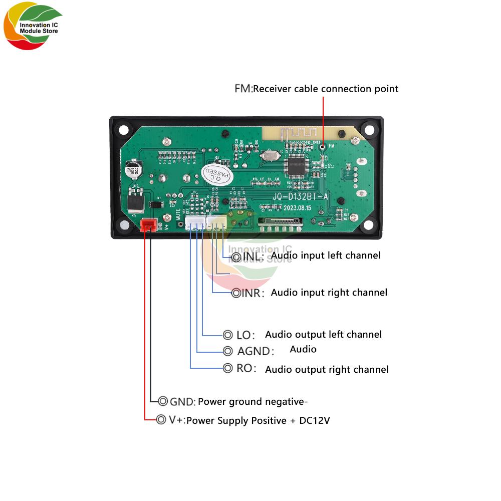 LCD Дисплей Плата Декодирования Mp3 Модуль Bluetooth Материнская плата Автомобильного Аудио с FM Радио