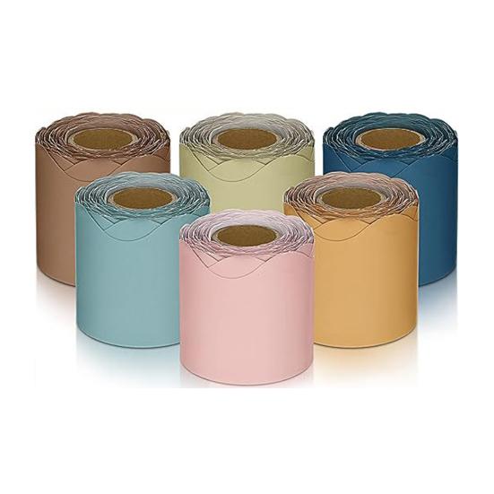 6 рулонов, красочные рамки для доски объявлений в классе, яркий цвет, широко используемая доска объявлений, украшение для доски, офисный декор