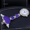 Women Lady Cute Love Heart Quartz Clip-on  Nurse Pocket Watch