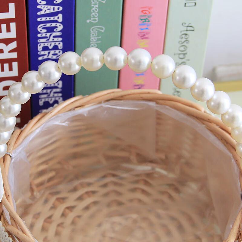 Handmade Bamboo Woven Princess Flower Basket