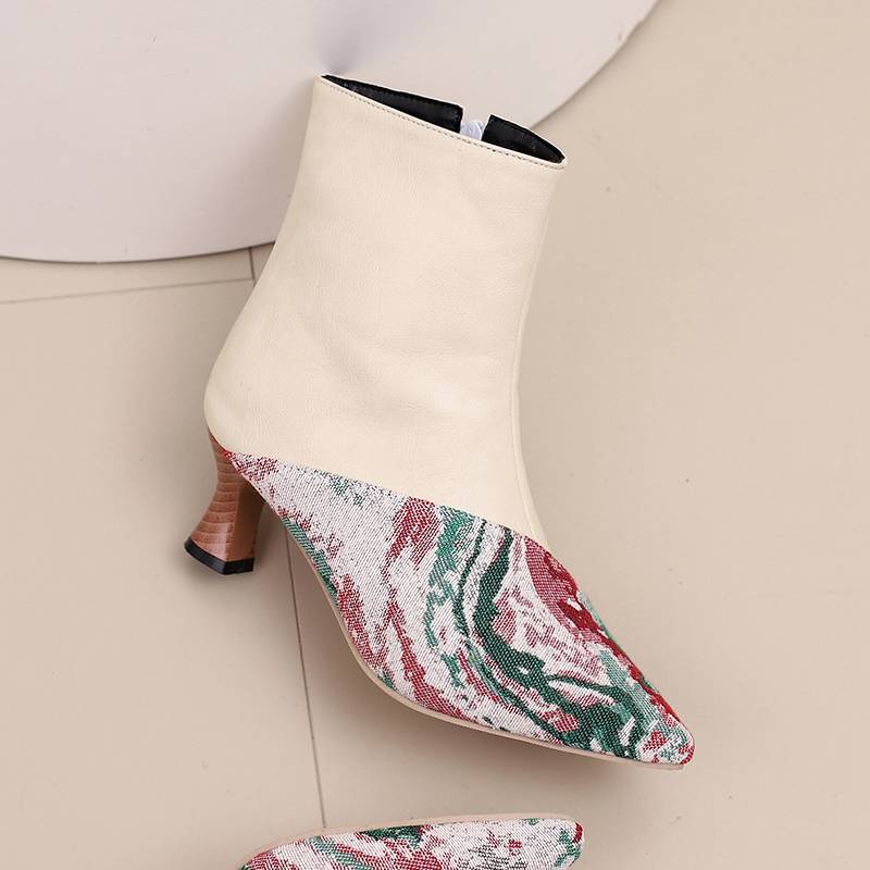 Krazing Pot Полиуретановые осенне-зимние туфли 47 размера 48 размера 49 размера 50 Сексуальные ботинки с квадратным носком, разноцветные, сохраняющие тепло ботильоны