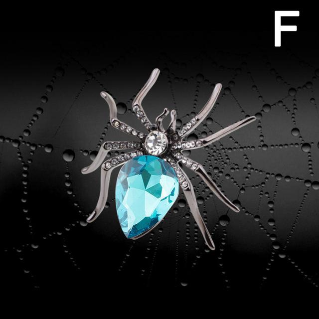 Мода паук кристалл горный хрусталь броши булавка насекомое бижутерия корсаж броши для женщин свадебная вечеринка подарок одежда декор
