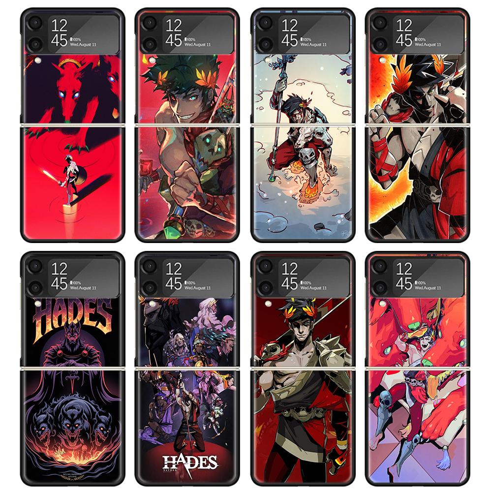 Game Hades Action Black Phone Case For Samsung ZFlip7 ZFlip6 ZFlip5 ZFlip4 ZFlip3 5G Hard Protective Galaxy Z Flip 3 4 5 6 7