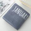 100% Cotton Towels Set Face Towel Bath Towel 3 Colors 12 Month Letters Embroidery Bathroom Modern for Adults Kids Toalla De Cara