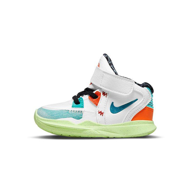 Nike Баскетбольные кроссовки Kyrie 8 Infinity Performance Средняя высота Детская обувь Бело-зеленые Для младенцев и малышей DD0333-021