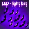 16pcs 3D Luminous LED Bat Light Stereoscopic Glowing Wall Sticker Bat Wall Sticker  Home Decoration