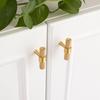 Knurled Solid Brass Furniture Handles Golden Handles for Wardrobe and Drawer Opulent Hardware Finishes Kitchen Cabinet Handles