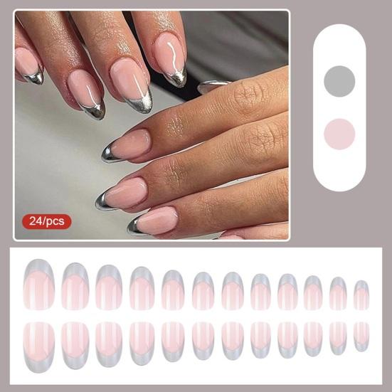 1 комплект накладных ногтей, набор для самостоятельного дизайна ногтей с клеем и пилочкой для ногтей, водостойкие гелевые френч-типсы, аксессуары для искусственных ногтей