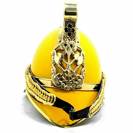 Дизайнерская латунь желтая отделка винтажный стиль пожарный шлем реплика носимый подарок