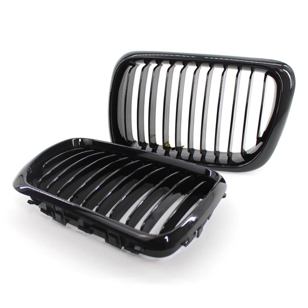 2 шт., глянцевый черный передний бампер, капот, решетка для почек, гоночная решетка, замена для BMW 3-Series E36 M3