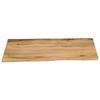 VidaXL Dessus de table 90x80x2,5 cm bord vivant bois massif manguier, dessus de table en bois, dessus de table d'appoint, 370723