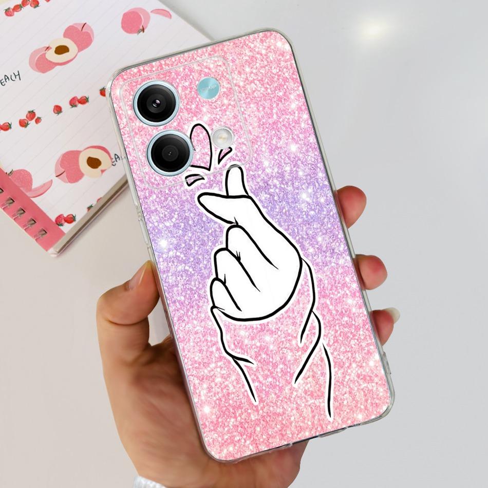 For Xiaomi Redmi Note 13 4G Case Redmi Note 13 Pro 4G Global Cute Soft Silicone TPU Slim Cover For Redmi Note13 13Pro 4G