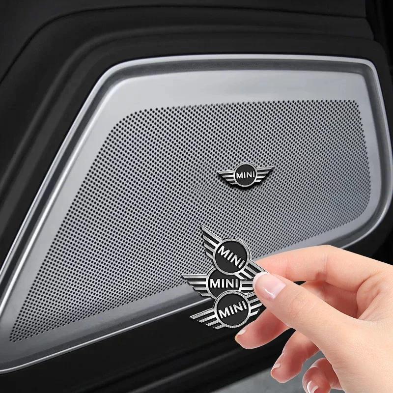 2/4pcs 3D Aluminum Badge Emblem Sticker For MINI E90 COOPER S JCW R55 R56 R60 R61 F54 F55 F56 F57 F60 One R50 Accessories ycahd11