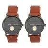 TRIWA Falken FAST102-CL010213 Pair Watch with Box, Gray Dial, Brown Leather Strap, Used