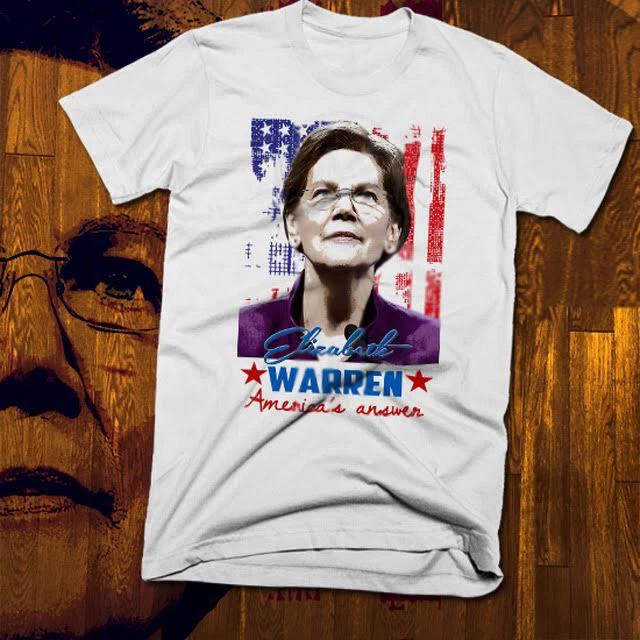 Elizabeth Warren 2020 T-shirt S-3XL, Presidential primary election, democrat