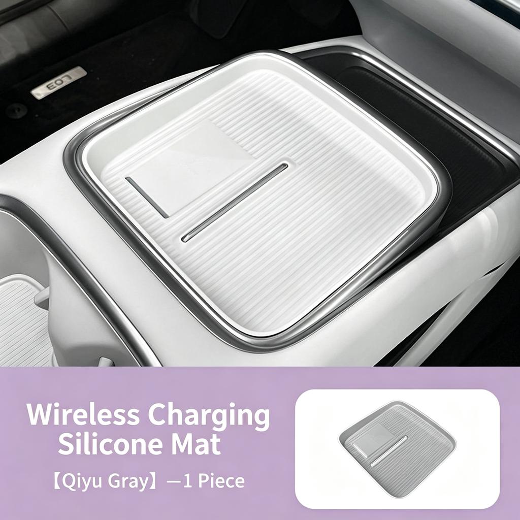 Car Integrated Center Console Silicone Protective Pad For 2026 Xpeng MONA L03 Wireless Charging & Cup Holder Full-Surround Cover