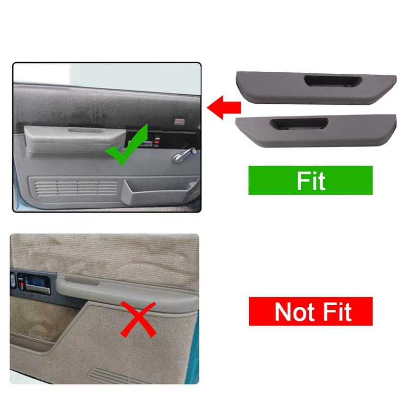 L10A Truck Door Armrest 2 Piece Kit, Front Sides, For Chevy GMC C/K 1500 2500 3500, 1988-1994 - Models 15627855 15627856