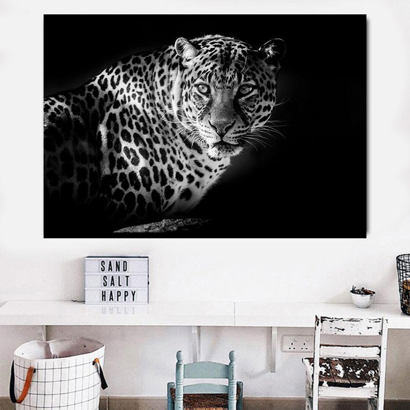 Леопардовые фотографии, постеры, принты, гепард, холст, картина, настенное искусство, черно-белое животное для гостиной, домашний декор, Cuadros