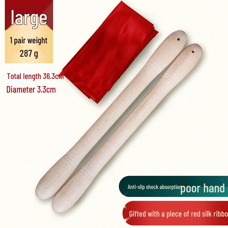 Solid Wood Drumsticks for Children's and Adult Drums - Waist, Tanggu, Gonggu, Pangu, War, and Big Drum Mallets