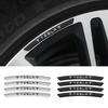 AMO1 4Pcs For Tesla Model 3 Model S Model X Model Y Cybertruck Roadster Mod Wheel Hub Stickers Wheel Rims Aluminium Decoration Strips