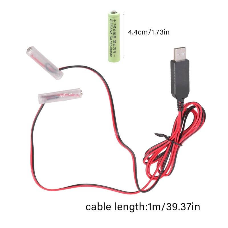 Запасной шнур для двойной виртуальной батареи 4,5 В, питание от USB для электроники, такой как вентиляторы, часы и весы