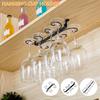 Metal Wine Glass Rack Holder Under Cabinet Stemware Hanging Storage Holder for Bar Kitchen Glass Wine Cup Shelf Organizers Tools