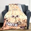 Custom Name Cute Animal Faces Party Blanket For Couch Bed Plush Cozy Fuzzy Blanket Super Soft Warm Blankets For Fall And Winter 091644