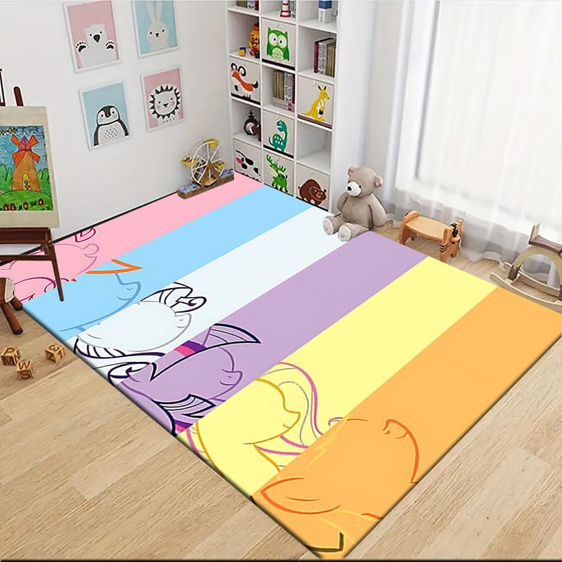 1Pc Little Pony Friendship Carpet Rug Customizable Soft Washable Antislip Home Living Room Sofa Mats Personalized Rug 0917126