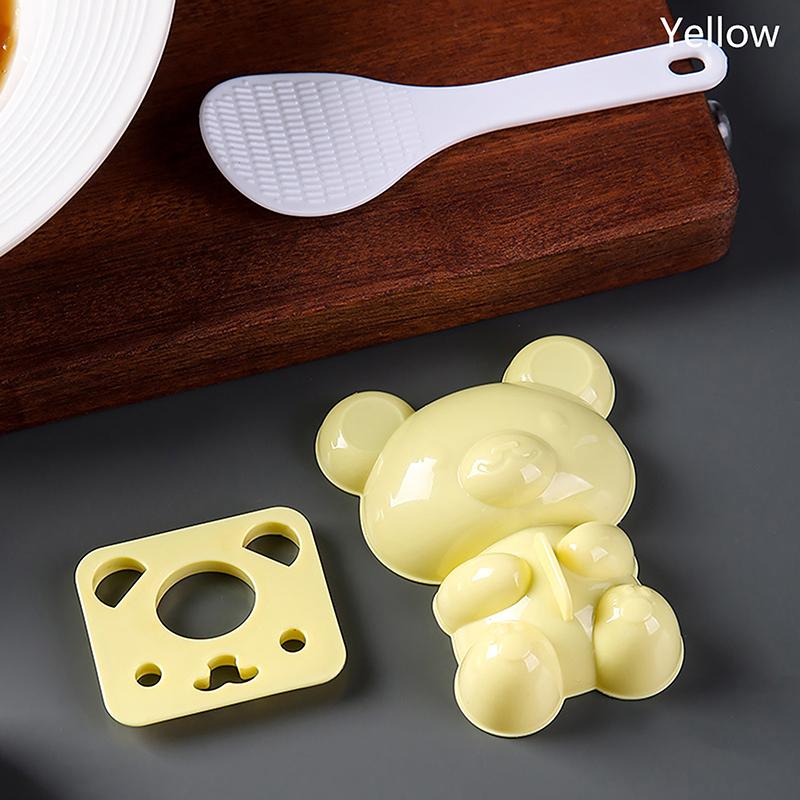 Мультяшный медведь Дети рисовые шарики Maker Mold Onigiri Mold 3D Bento Box Суши Кухонные принадлежности Гаджеты Сэндвич Украшения Резак Подарок