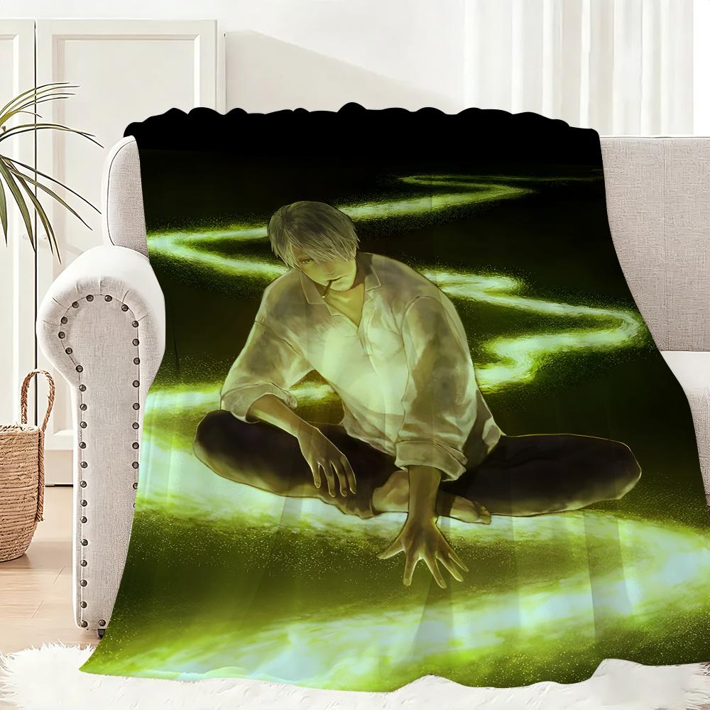 Mushishi Throw Lightweight 240g Flannel Blanket Soft Skin-friendly for Summer Cooling