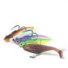 Jumping Fish Lure Lead Anti-Snag Rotating Soft Bait with Hooks for Mandarin Fish Bass Catfish Sea Fishing Black Pit Fishing