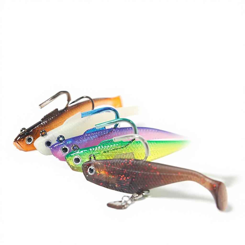 Jumping Fish Lure Lead Anti-Snag Rotating Soft Bait with Hooks for Mandarin Fish Bass Catfish Sea Fishing Black Pit Fishing