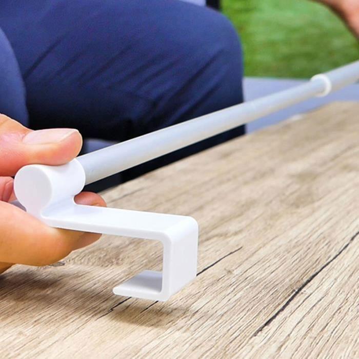 Карниз для штор - SHOP-STORY - Набор из 2 штук - Раздвижной 60-105 см - Установка без сверления - Цвет Серый