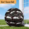 Nrl Rabbit Artwork Design Size 5 Soccer Ball,Indoor/Outdoor Suitable for Training Matches Tournaments Practice Games Perfect Gift for Fan