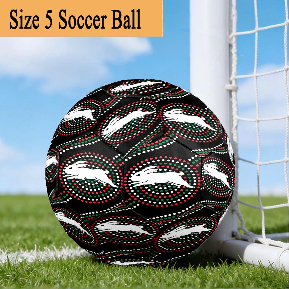 Nrl Rabbit Artwork Design Size 5 Soccer Ball,Indoor/Outdoor Suitable for Training Matches Tournaments Practice Games Perfect Gift for Fan