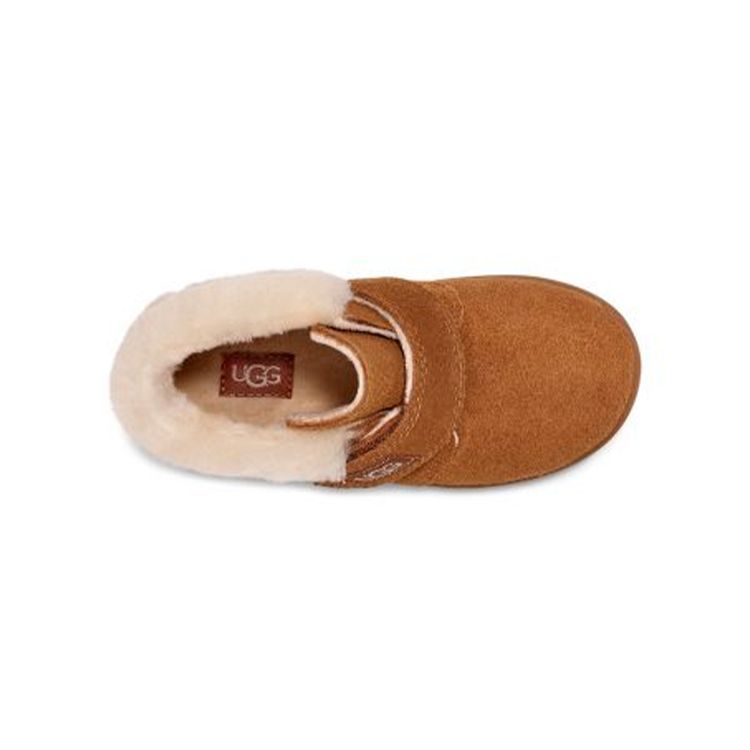 UGG Toddler Classic Mini Chestnut Suede Wool Lined Ankle Boots 1106229T-CHE