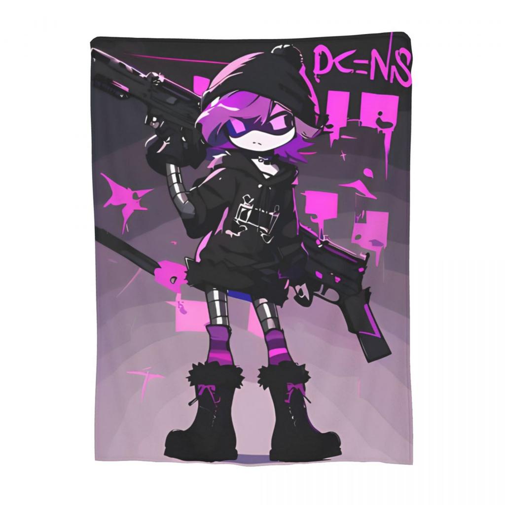 Murder Drones Uzi Doorman Knitted Blanket Coral Fleece Plush Tv Series Soft Throw Blankets for Outdoor Travel Bedroom Quilt