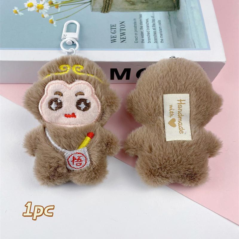 Мультяшная плюшевая кукла-обезьянка, брелок, подвеска, милая брошь в виде маленькой обезьянки, украшения для рюкзака, аксессуары, подарки на день рождения