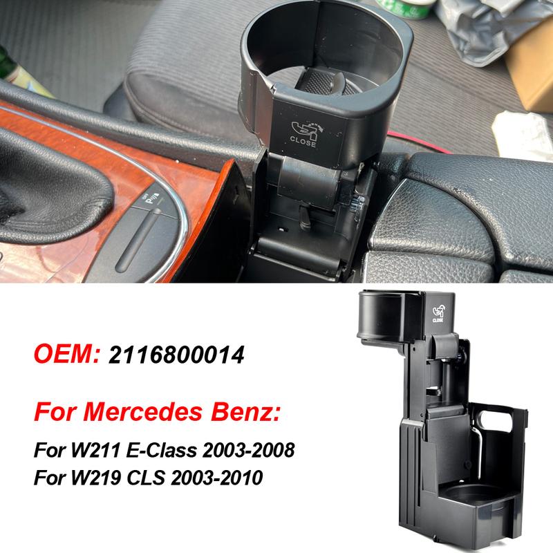 Car Black Centre Console Cup Holder For Mercedes Benz E Class W211 2003-2008 CLS W219 2003-2010 A2116800014 B66920118