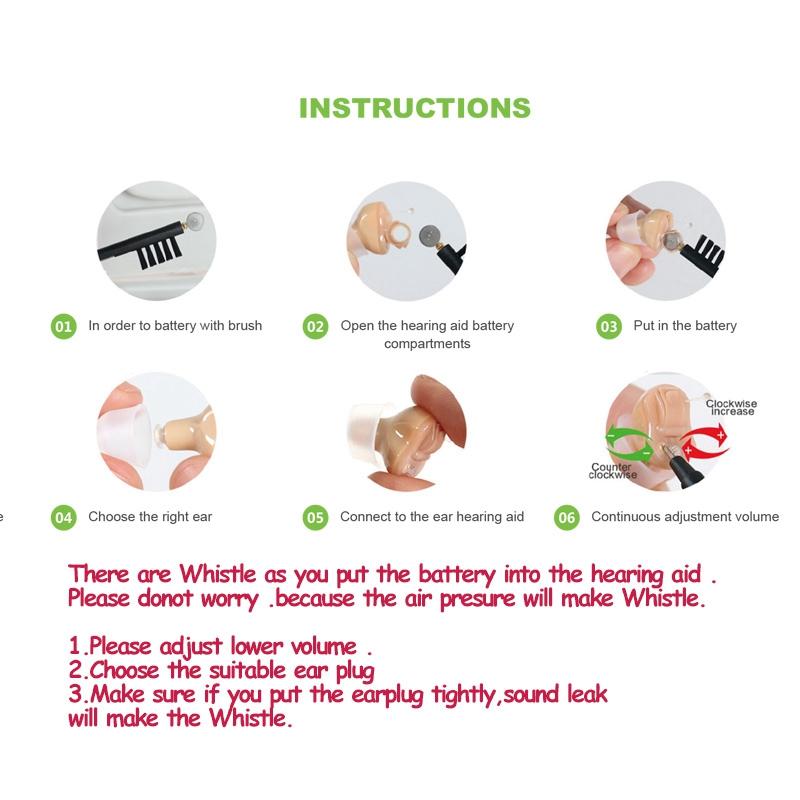 Mini Invisible Hearing Aids For Deafness Wireless Headphones Ear Adjustment Tools Audio Amplifier Listening Devices