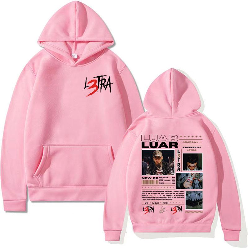 Rapper Luar La L Music Album L3TRA Sweatshirt Men Women Harajuku Hip Hop Fashion Hoodie Vintage Casual Oversized Pullover Hooded