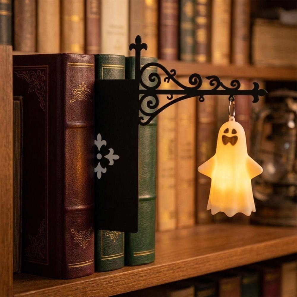 LED Lighting Halloween Ghost Bookshelf Lamp Vintage Style Book Nook Lamp Home Decor