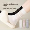 5 пар женских носков средней длины с ворсом, маленькие кожаные туфли, носки Moon Cotton, женские летние чулки