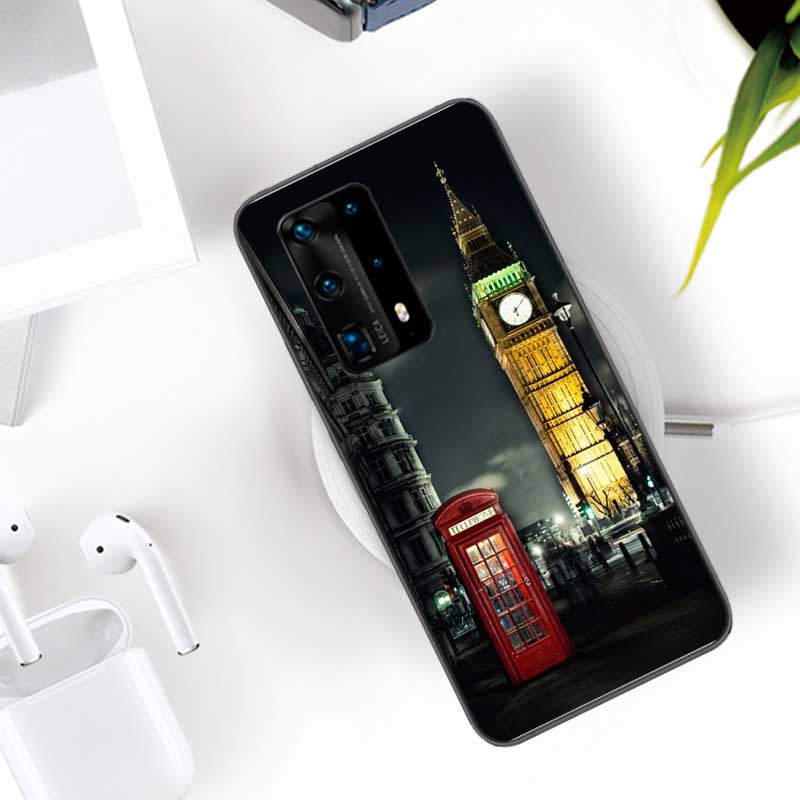 Мягкий прозрачный чехол для телефона «Лондонский автобус Англия» для телефона Huawei P30 Lite P10 P20 P40 P50 Pro Mate 40 Pro 30 20 10 Lite, силиконовый чехол