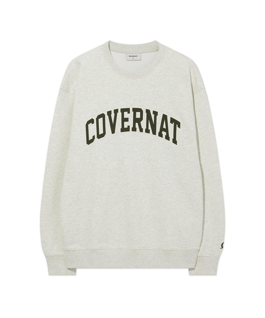 COVERNAT Arch Logo Sweatshirt Oatmeal
