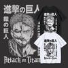ZX Tee 2025 Summer New Japanese Comics Attack On Titan T-shirt Armored Titan Reiner Female Titan Ani T-shirt