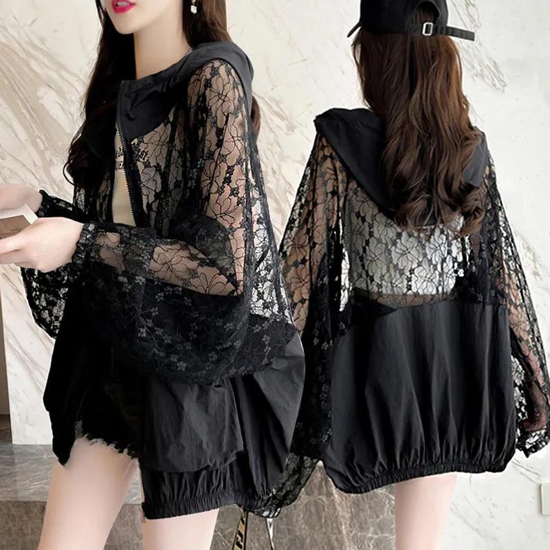 Lace Hollow Large Size Design Sense Sunscreen Summer Jacket Women's Sunscreen Cardigan Jacket