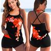 2023 женские новые купальники-танкини с цветочным принтом, большие размеры, женский купальник, женский купальный костюм из двух предметов, пляжная одежда для плавания